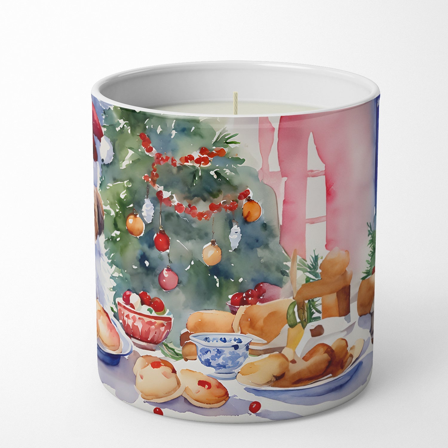 Lhasa Apso Christmas Cookies Decorative Soy Candle Nature Soy Wax Essential Oil Home Decor Ideal for Bedroom Kitchen Bath Office Gift, 10 oz