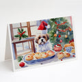 Lhasa Apso Christmas Cookies Greeting Cards Pack of 8 Blank Cards with Envelopes Whimsical A7 Size 5x7