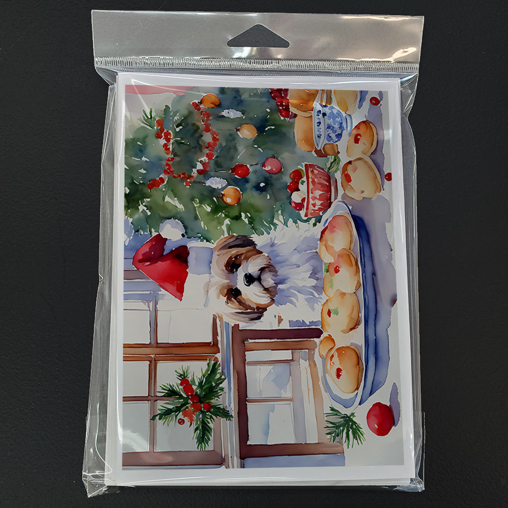 Lhasa Apso Christmas Cookies Greeting Cards Pack of 8 Blank Cards with Envelopes Whimsical A7 Size 5x7