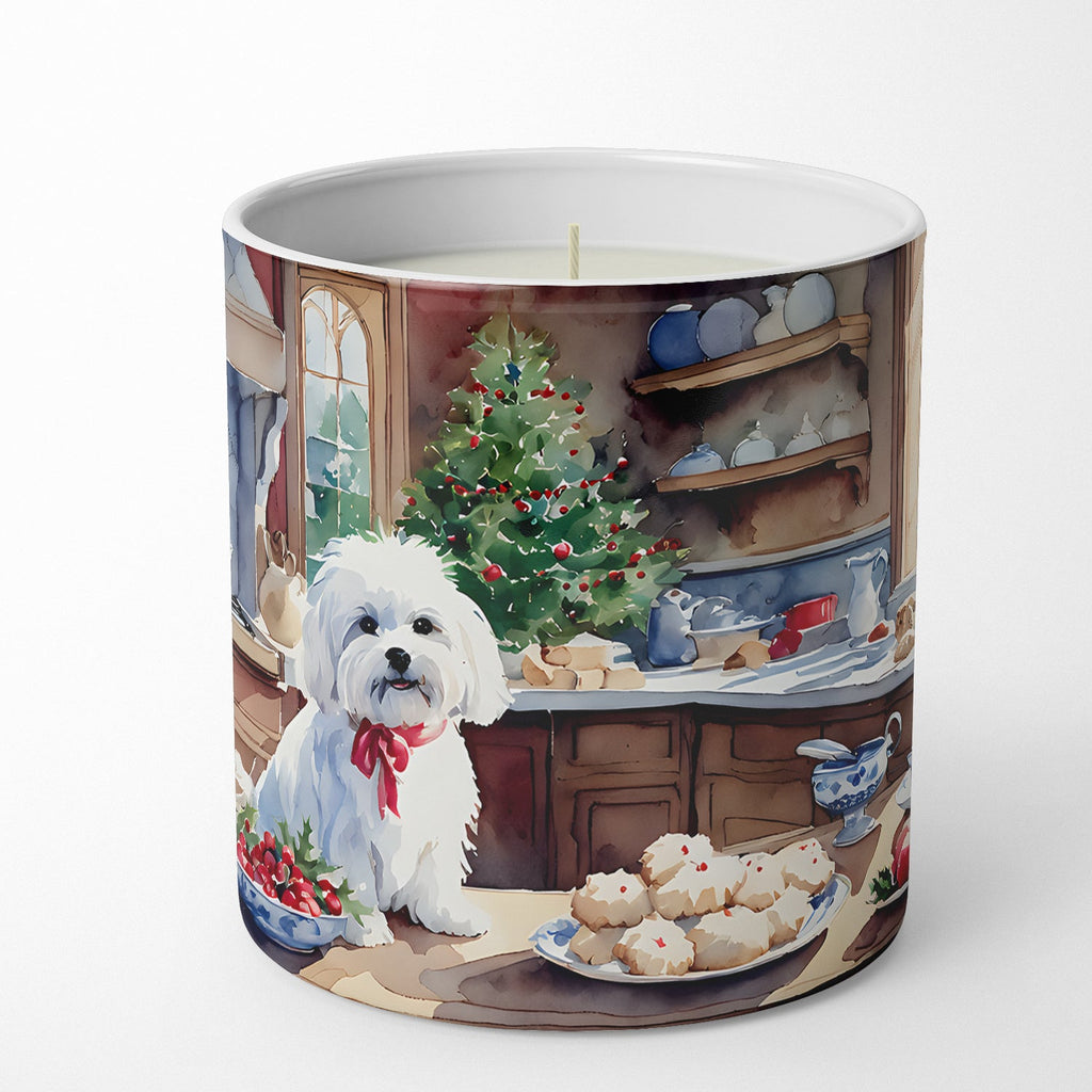 Maltese Christmas Cookies Decorative Soy Candle Nature Soy Wax Essential Oil Home Decor Ideal for Bedroom Kitchen Bath Office Gift, 10 oz