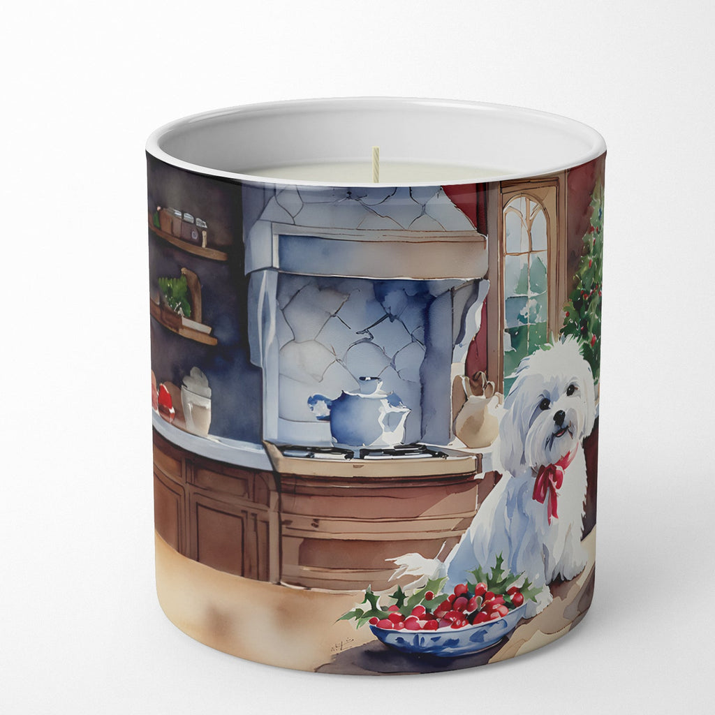Maltese Christmas Cookies Decorative Soy Candle Nature Soy Wax Essential Oil Home Decor Ideal for Bedroom Kitchen Bath Office Gift, 10 oz