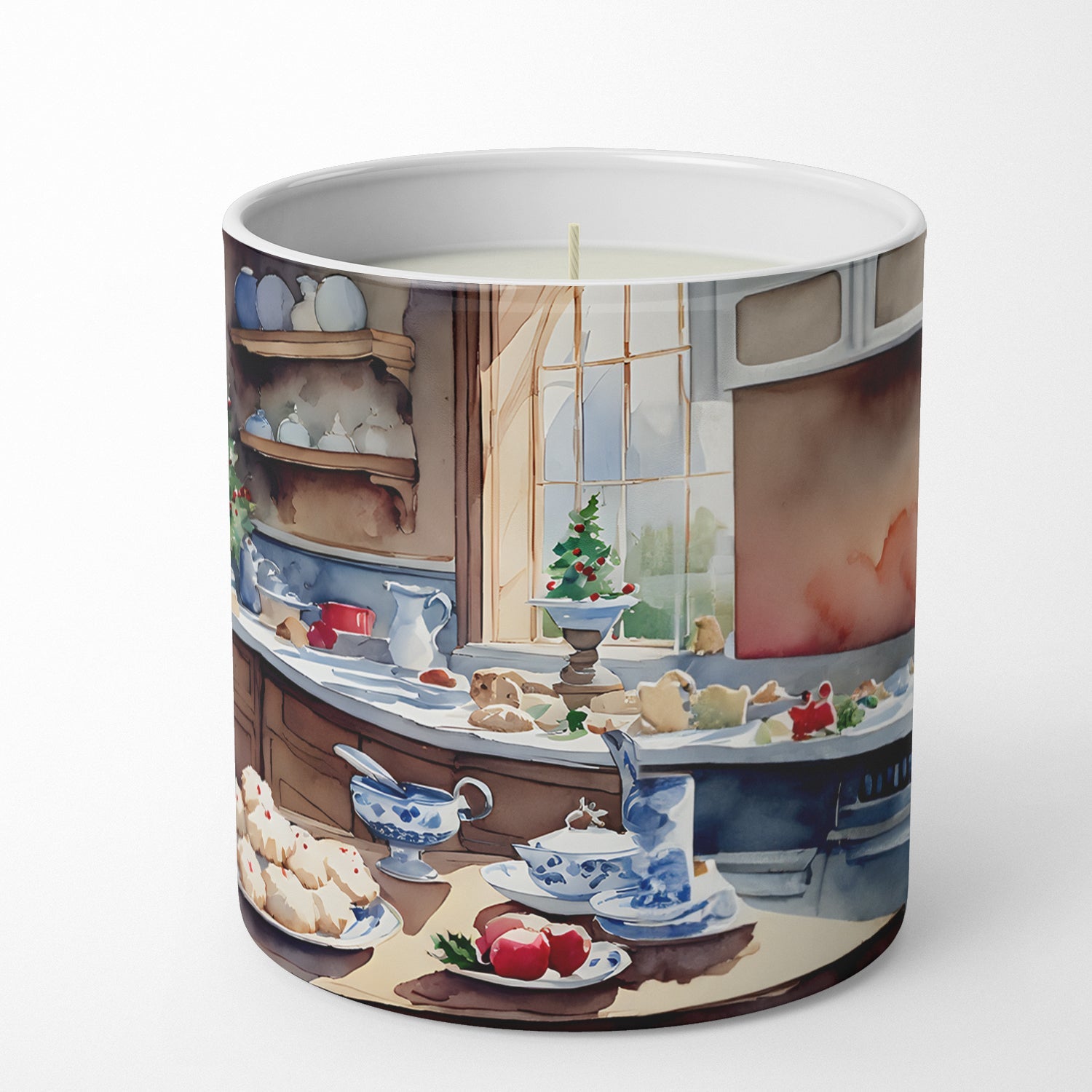 Maltese Christmas Cookies Decorative Soy Candle Nature Soy Wax Essential Oil Home Decor Ideal for Bedroom Kitchen Bath Office Gift, 10 oz
