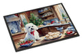 Maltese Christmas Cookies Doormat Indoor Outdoor 18H X 27W Front Door Mat Rugs for Entryway, Non Slip Washable