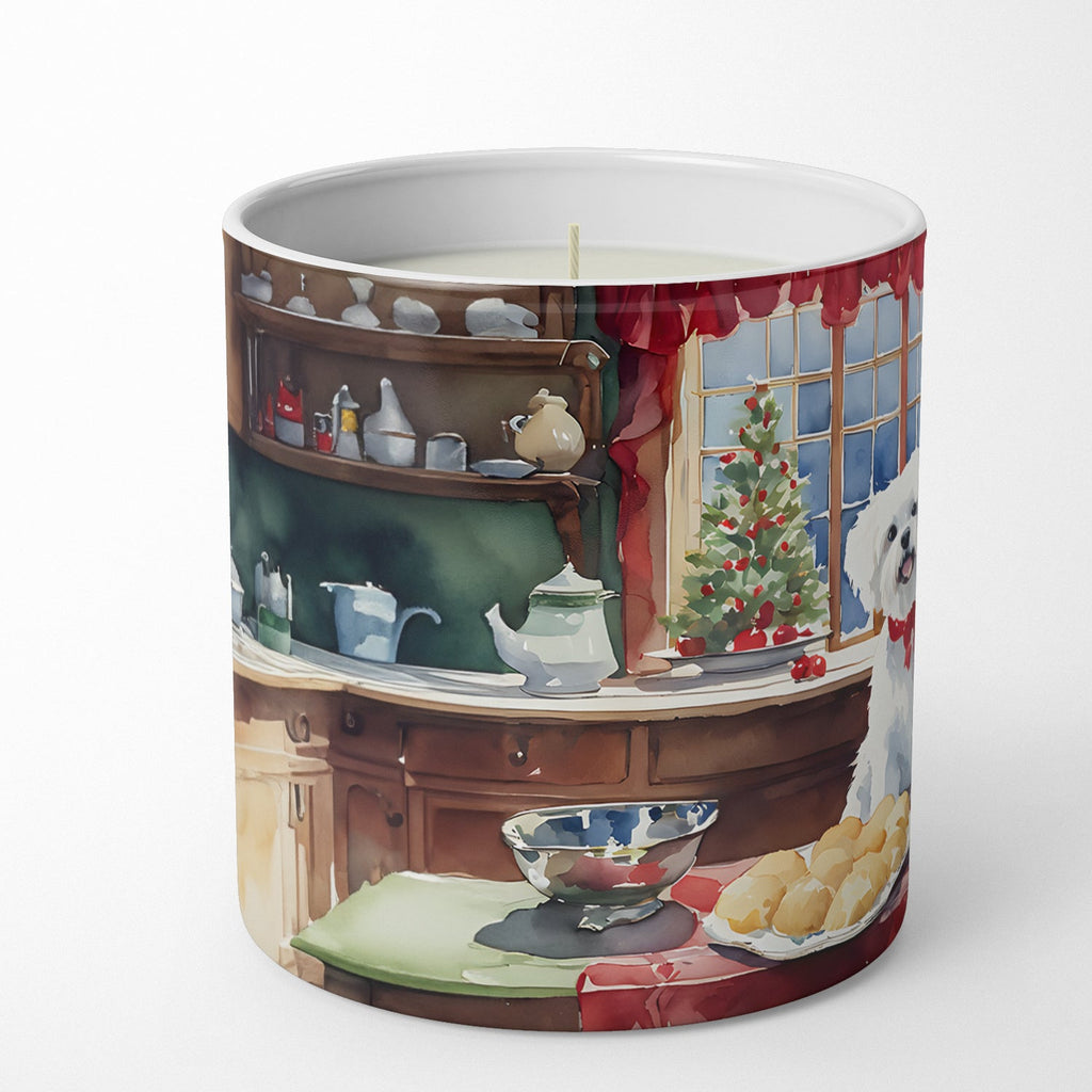 Maltese Christmas Cookies Decorative Soy Candle Nature Soy Wax Essential Oil Home Decor Ideal for Bedroom Kitchen Bath Office Gift, 10 oz