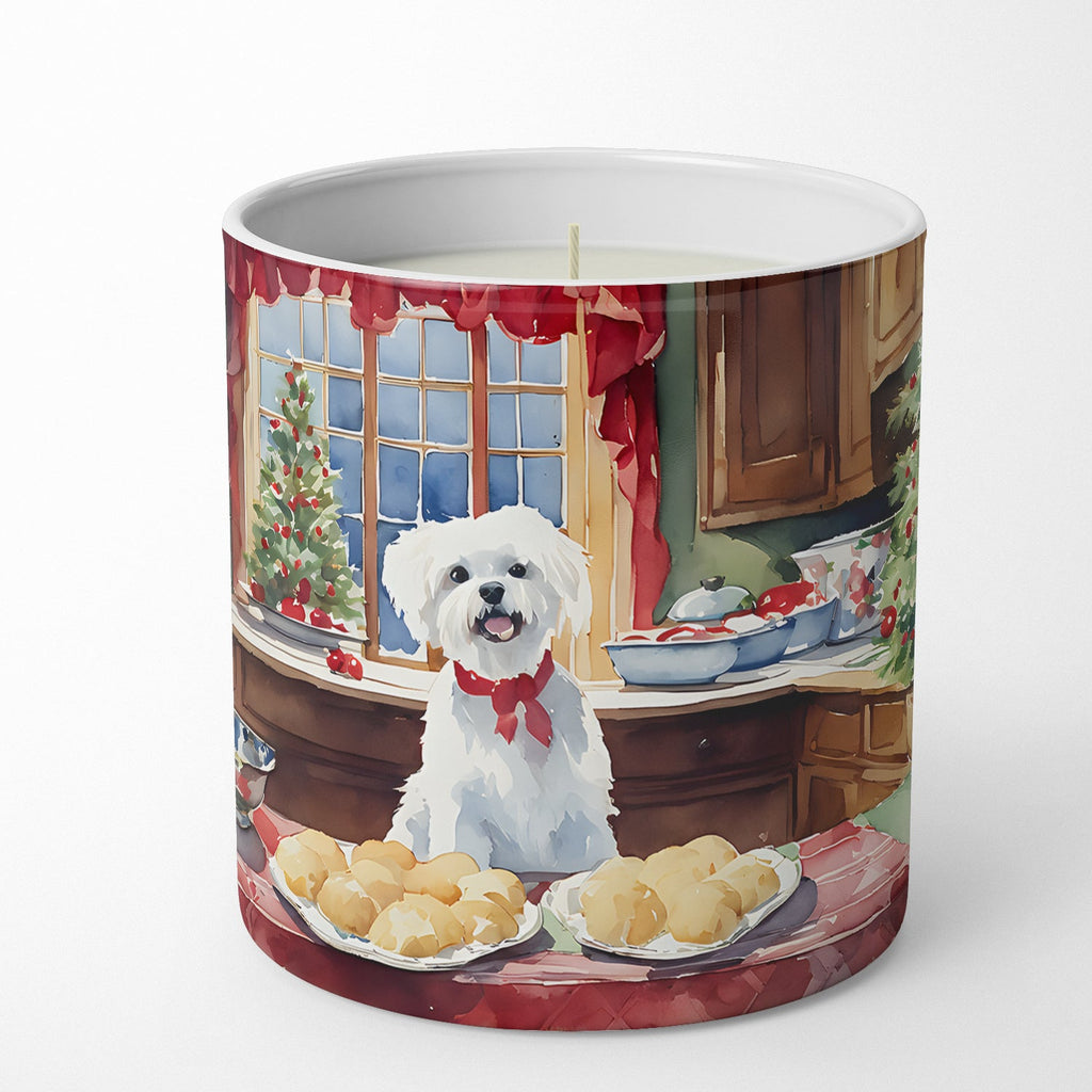 Maltese Christmas Cookies Decorative Soy Candle Nature Soy Wax Essential Oil Home Decor Ideal for Bedroom Kitchen Bath Office Gift, 10 oz