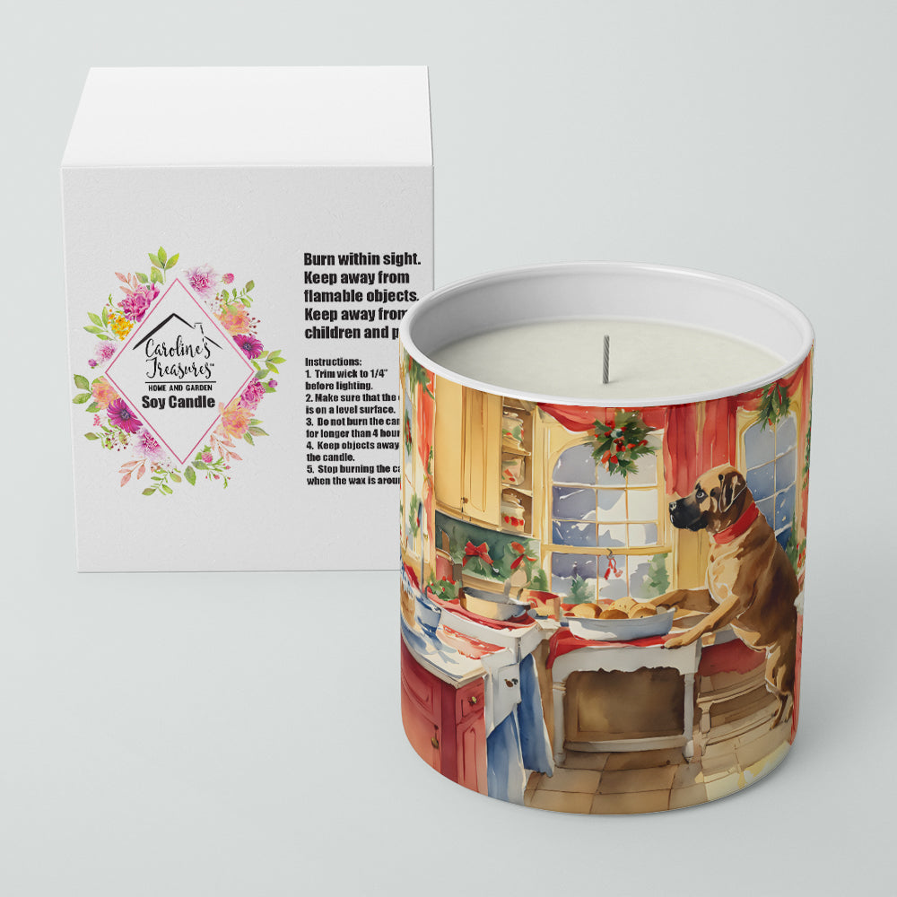 Mastiff Christmas Cookies Decorative Soy Candle Nature Soy Wax Essential Oil Home Decor Ideal for Bedroom Kitchen Bath Office Gift, 10 oz