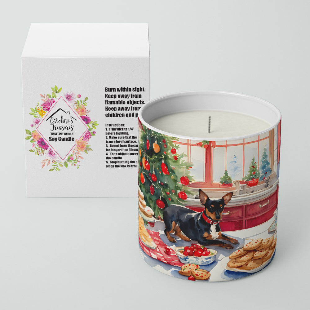 Miniature Pinscher Christmas Cookies Decorative Soy Candle Nature Soy Wax Essential Oil Home Decor Ideal for Bedroom Kitchen Bath Office Gift, 10 oz