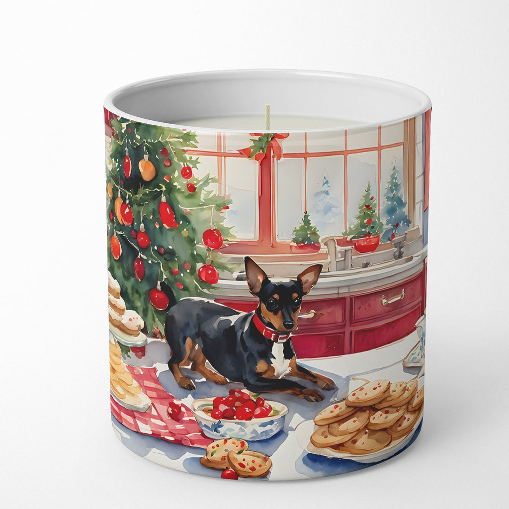 Miniature Pinscher Christmas Cookies Decorative Soy Candle Nature Soy Wax Essential Oil Home Decor Ideal for Bedroom Kitchen Bath Office Gift, 10 oz