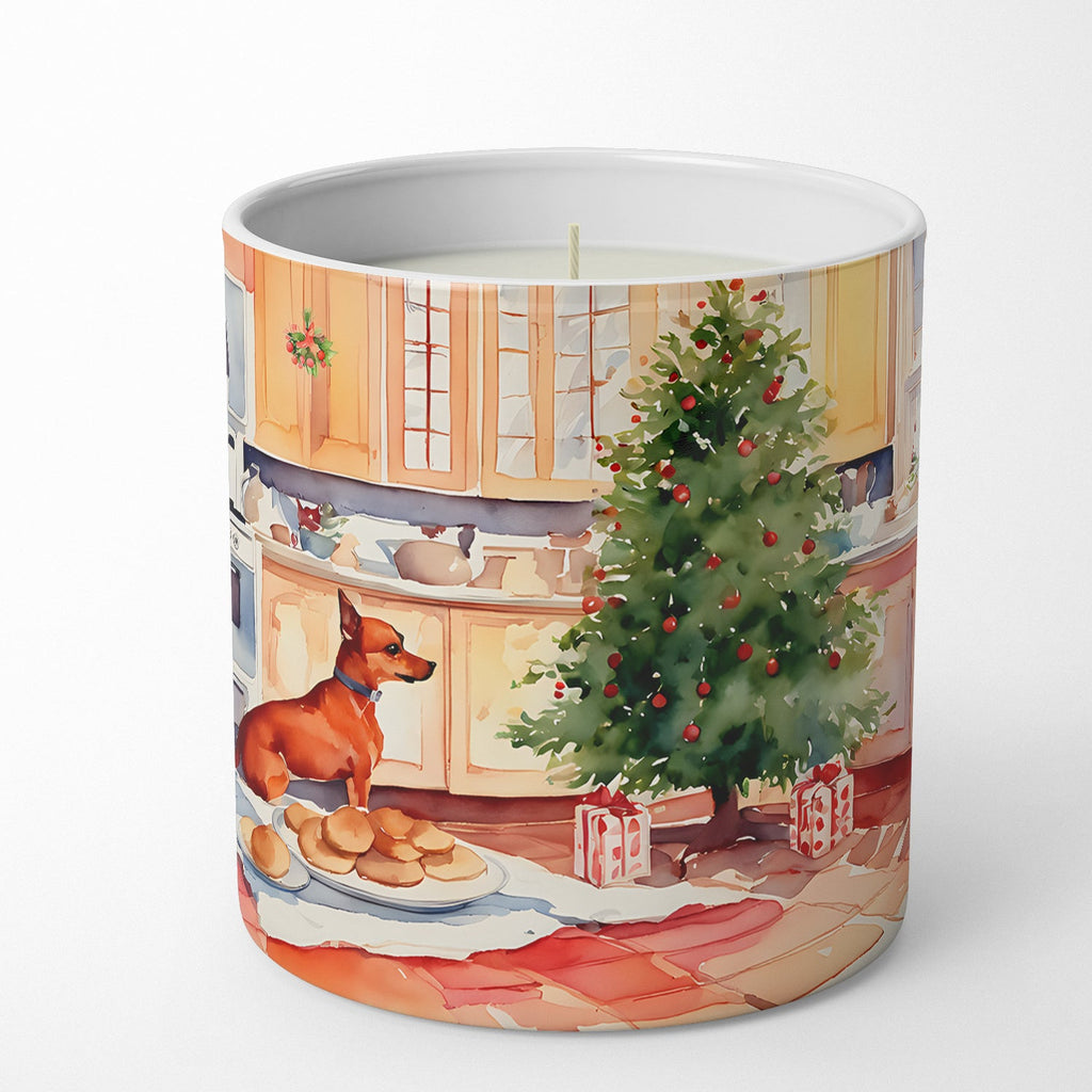Miniature Pinscher Christmas Cookies Decorative Soy Candle Nature Soy Wax Essential Oil Home Decor Ideal for Bedroom Kitchen Bath Office Gift, 10 oz