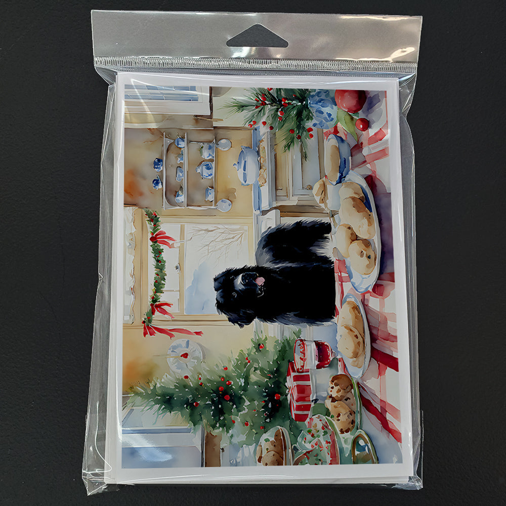 Newfoundland Christmas Cookies Greeting Cards Pack of 8 Blank Cards with Envelopes Whimsical A7 Size 5x7