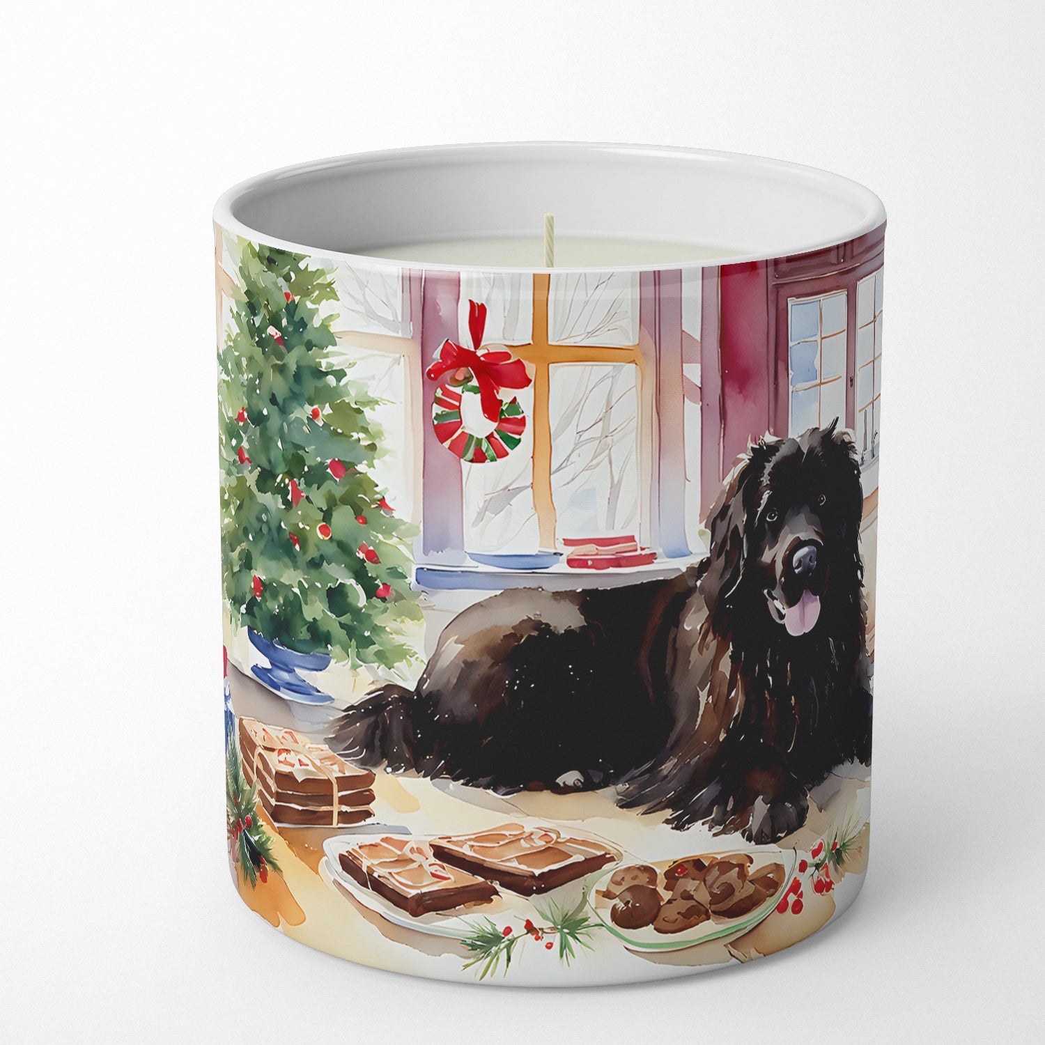 Newfoundland Christmas Cookies Decorative Soy Candle Nature Soy Wax Essential Oil Home Decor Ideal for Bedroom Kitchen Bath Office Gift, 10 oz