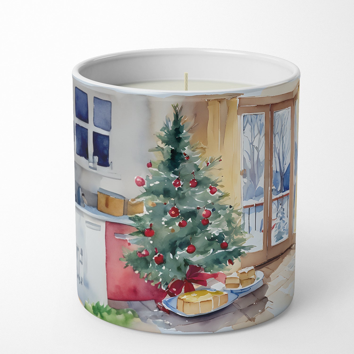 Norwegian Elkhound Christmas Cookies Decorative Soy Candle Nature Soy Wax Essential Oil Home Decor Ideal for Bedroom Kitchen Bath Office Gift, 10 oz
