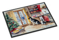 Norwegian Elkhound Christmas Cookies Doormat Indoor Outdoor 18H X 27W Front Door Mat Rugs for Entryway, Non Slip Washable