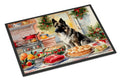 Norwegian Elkhound Christmas Cookies Doormat Indoor Outdoor 18H X 27W Front Door Mat Rugs for Entryway, Non Slip Washable