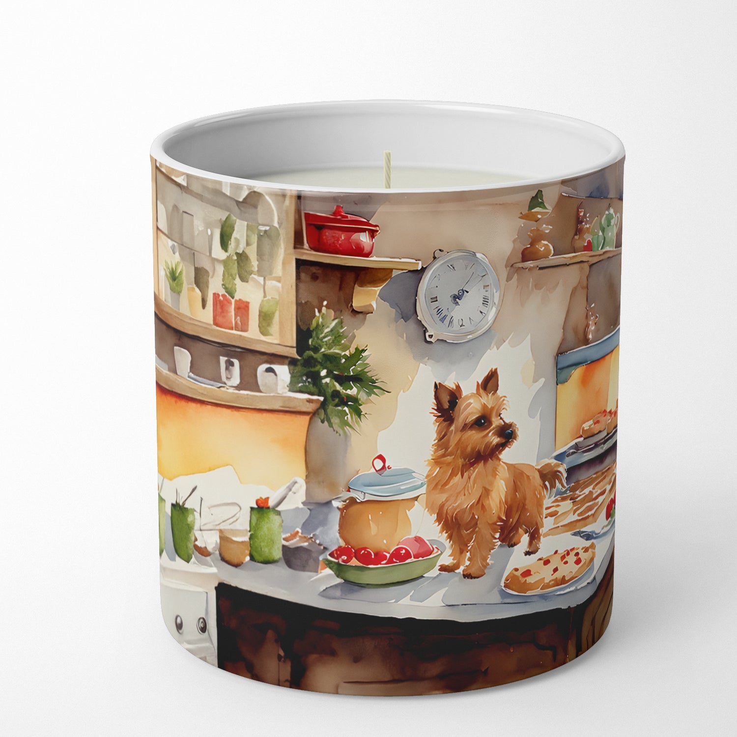 Norwich Terrier Christmas Cookies Decorative Soy Candle Nature Soy Wax Essential Oil Home Decor Ideal for Bedroom Kitchen Bath Office Gift, 10 oz