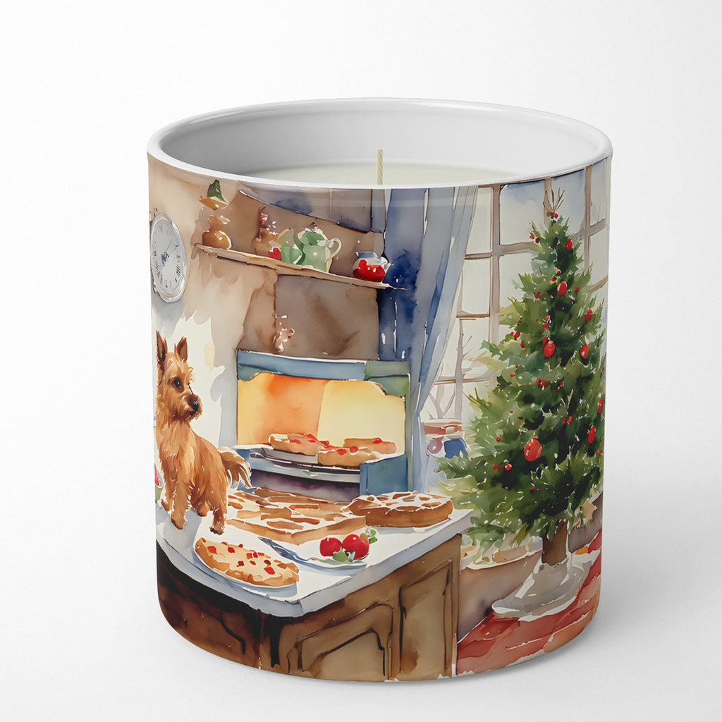 Norwich Terrier Christmas Cookies Decorative Soy Candle Nature Soy Wax Essential Oil Home Decor Ideal for Bedroom Kitchen Bath Office Gift, 10 oz