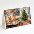 Norwich Terrier Christmas Cookies Greeting Cards Pack of 8 Blank Cards with Envelopes Whimsical A7 Size 5x7