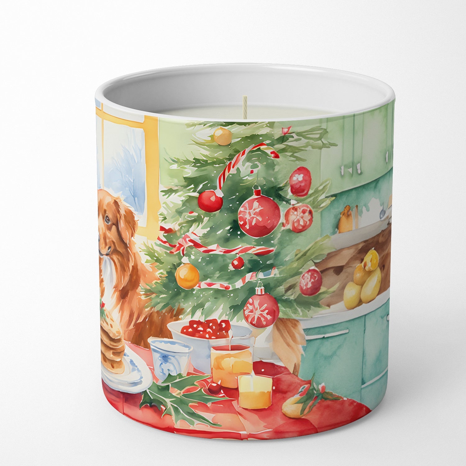 Nova Scotia Duck Toller Christmas Cookies Decorative Soy Candle Nature Soy Wax Essential Oil Home Decor Ideal for Bedroom Kitchen Bath Office Gift, 10 oz