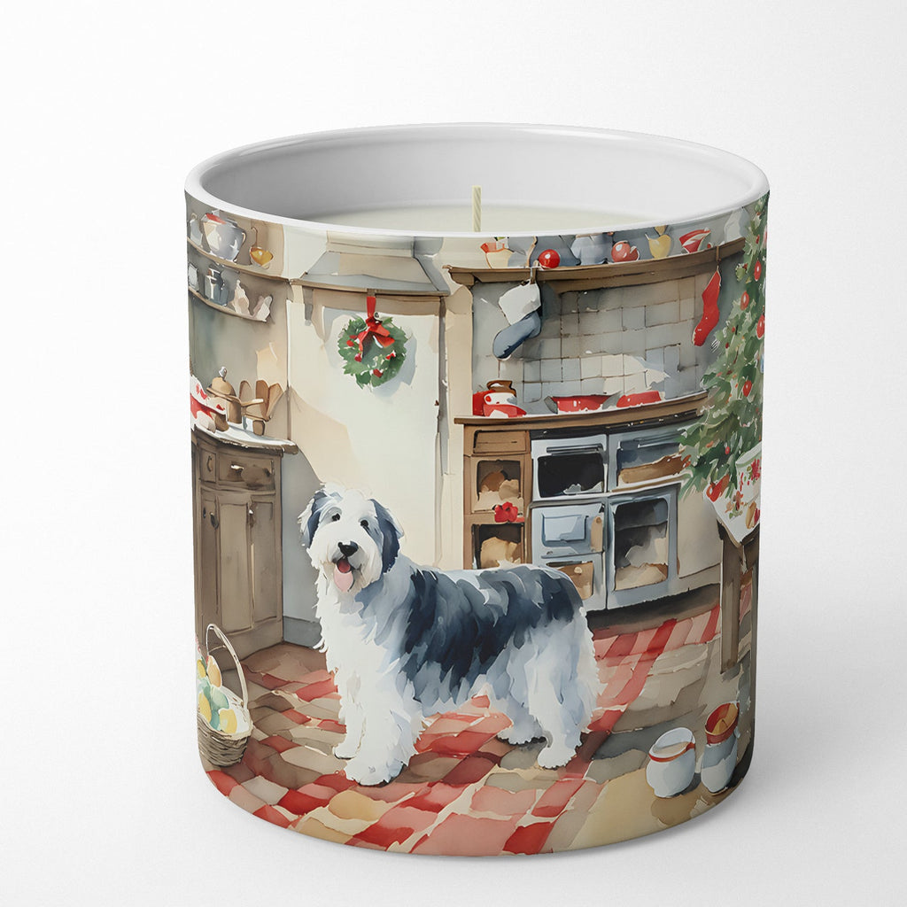 Old English Sheepdog Christmas Cookies Decorative Soy Candle Nature Soy Wax Essential Oil Home Decor Ideal for Bedroom Kitchen Bath Office Gift, 10 oz