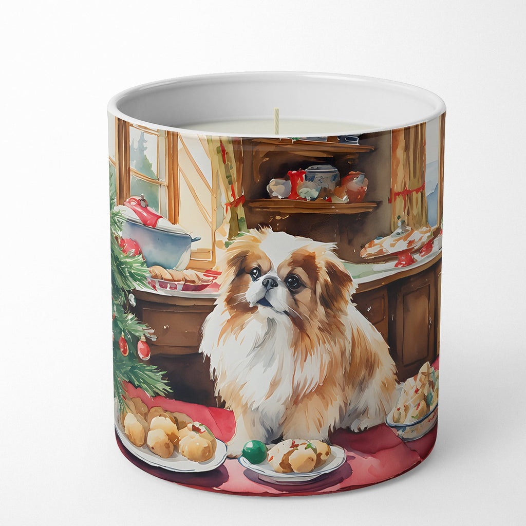 Pekingese Christmas Cookies Decorative Soy Candle Nature Soy Wax Essential Oil Home Decor Ideal for Bedroom Kitchen Bath Office Gift, 10 oz