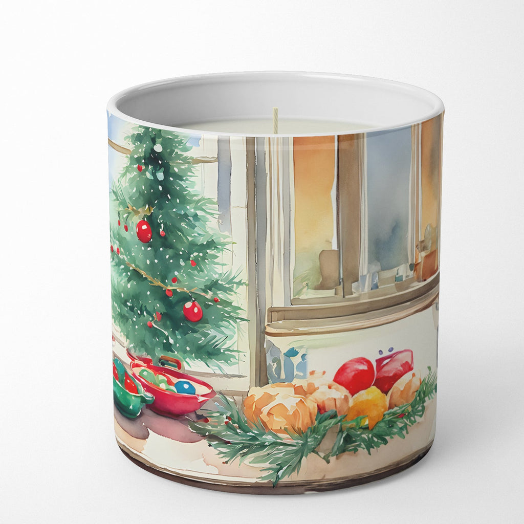 Pomeranian Christmas Cookies Decorative Soy Candle Nature Soy Wax Essential Oil Home Decor Ideal for Bedroom Kitchen Bath Office Gift, 10 oz