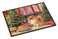 Pomeranian Christmas Cookies Doormat Indoor Outdoor 18H X 27W Front Door Mat Rugs for Entryway, Non Slip Washable