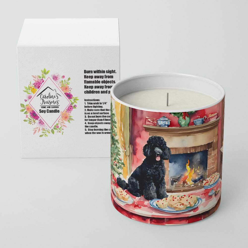Poodle Christmas Cookies Decorative Soy Candle Nature Soy Wax Essential Oil Home Decor Ideal for Bedroom Kitchen Bath Office Gift, 10 oz