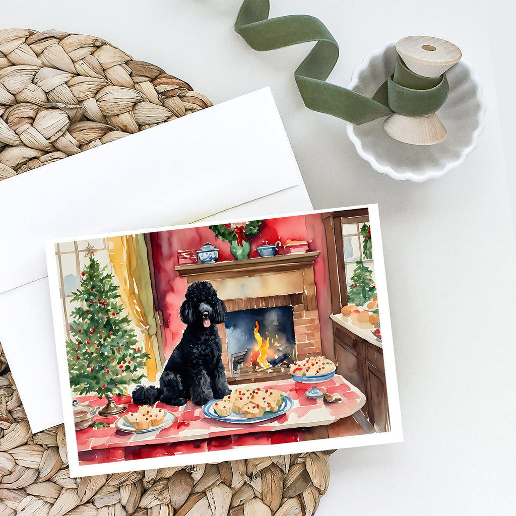 Poodle Christmas Cookies Greeting Cards Pack of 8 Blank Cards with Envelopes Whimsical A7 Size 5x7
