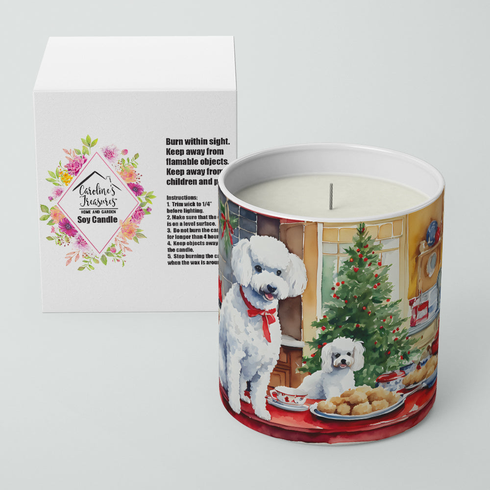 Poodle Christmas Cookies Decorative Soy Candle Nature Soy Wax Essential Oil Home Decor Ideal for Bedroom Kitchen Bath Office Gift, 10 oz