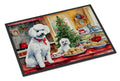 Poodle Christmas Cookies Doormat Indoor Outdoor 18H X 27W Front Door Mat Rugs for Entryway, Non Slip Washable