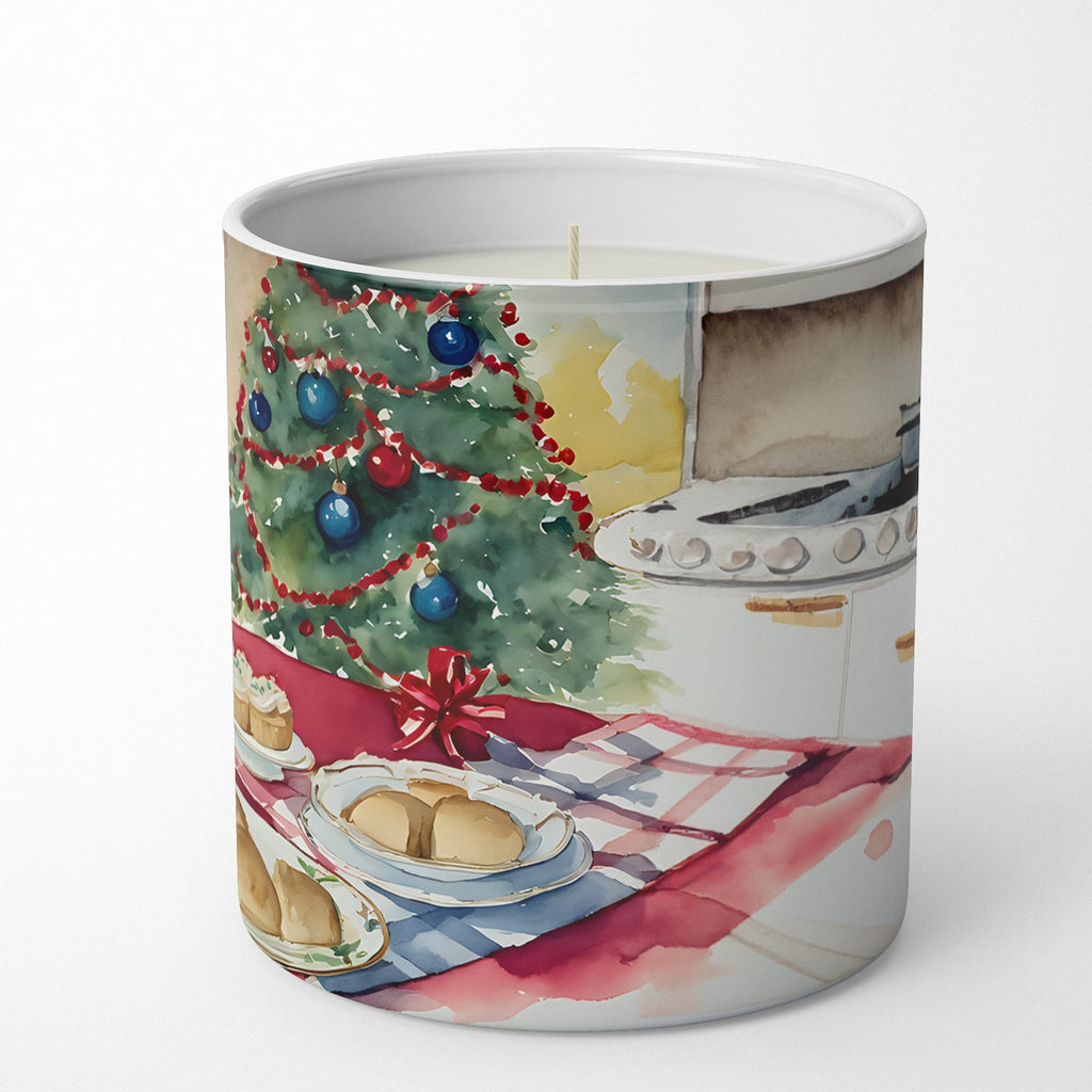 Pug Christmas Cookies Decorative Soy Candle Nature Soy Wax Essential Oil Home Decor Ideal for Bedroom Kitchen Bath Office Gift, 10 oz