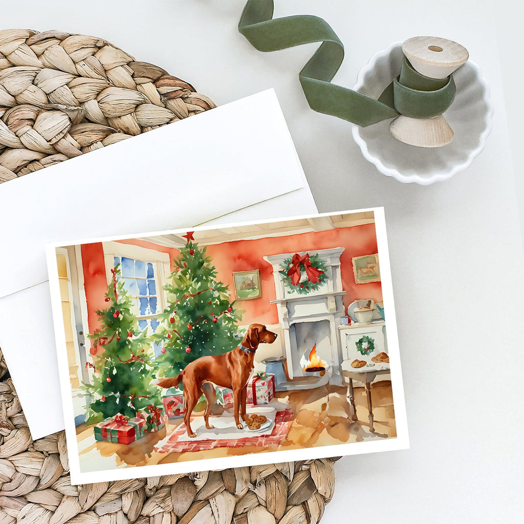 Redbone Coonhound Christmas Cookies Greeting Cards Pack of 8 Blank Cards with Envelopes Whimsical A7 Size 5x7