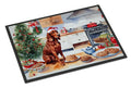 Redbone Coonhound Christmas Cookies Doormat Indoor Outdoor 24H X 36W Front Door Mat Rugs for Entryway, Non Slip Washable Low Pile,