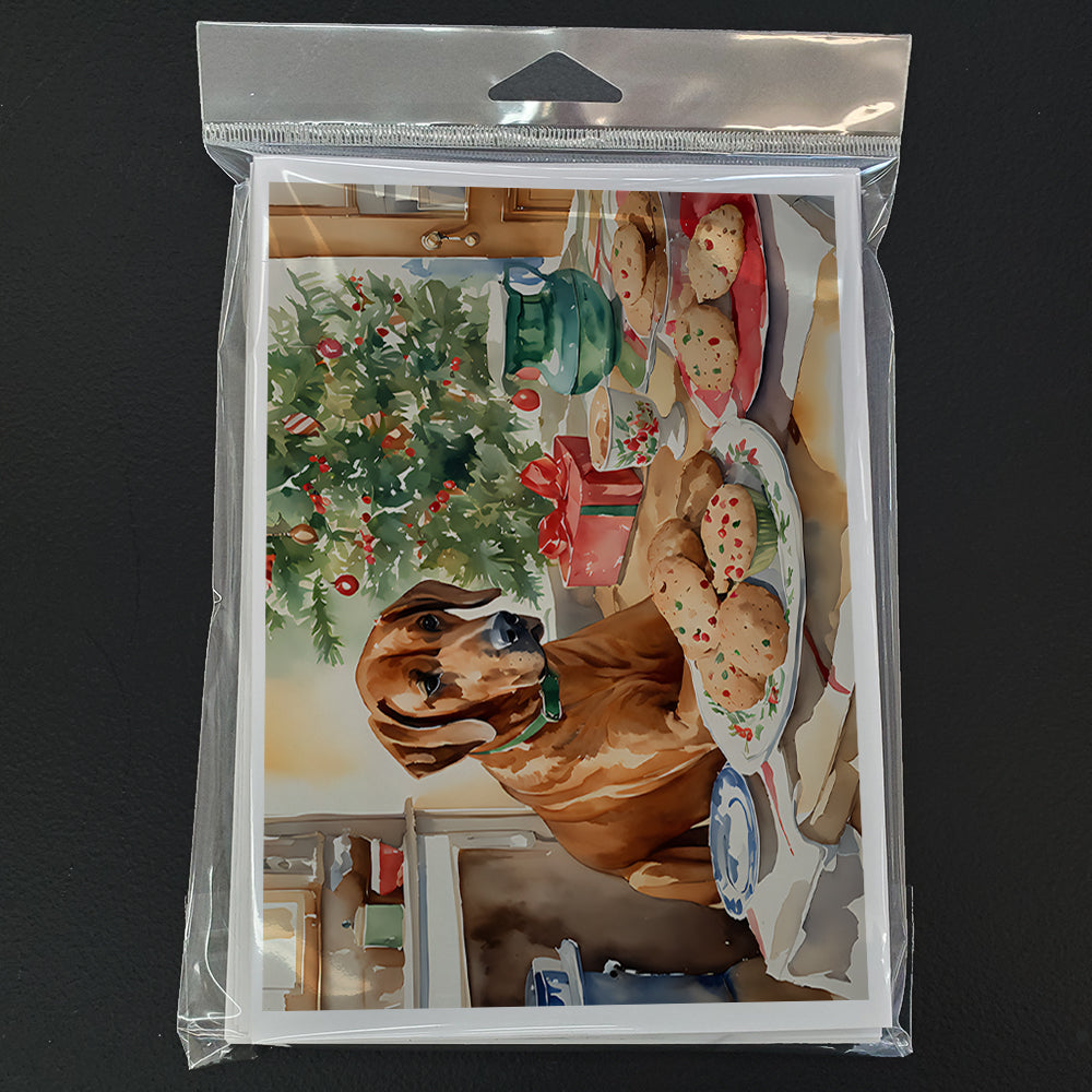 Rhodesian Ridgeback Christmas Cookies Greeting Cards Pack of 8 Blank Cards with Envelopes Whimsical A7 Size 5x7