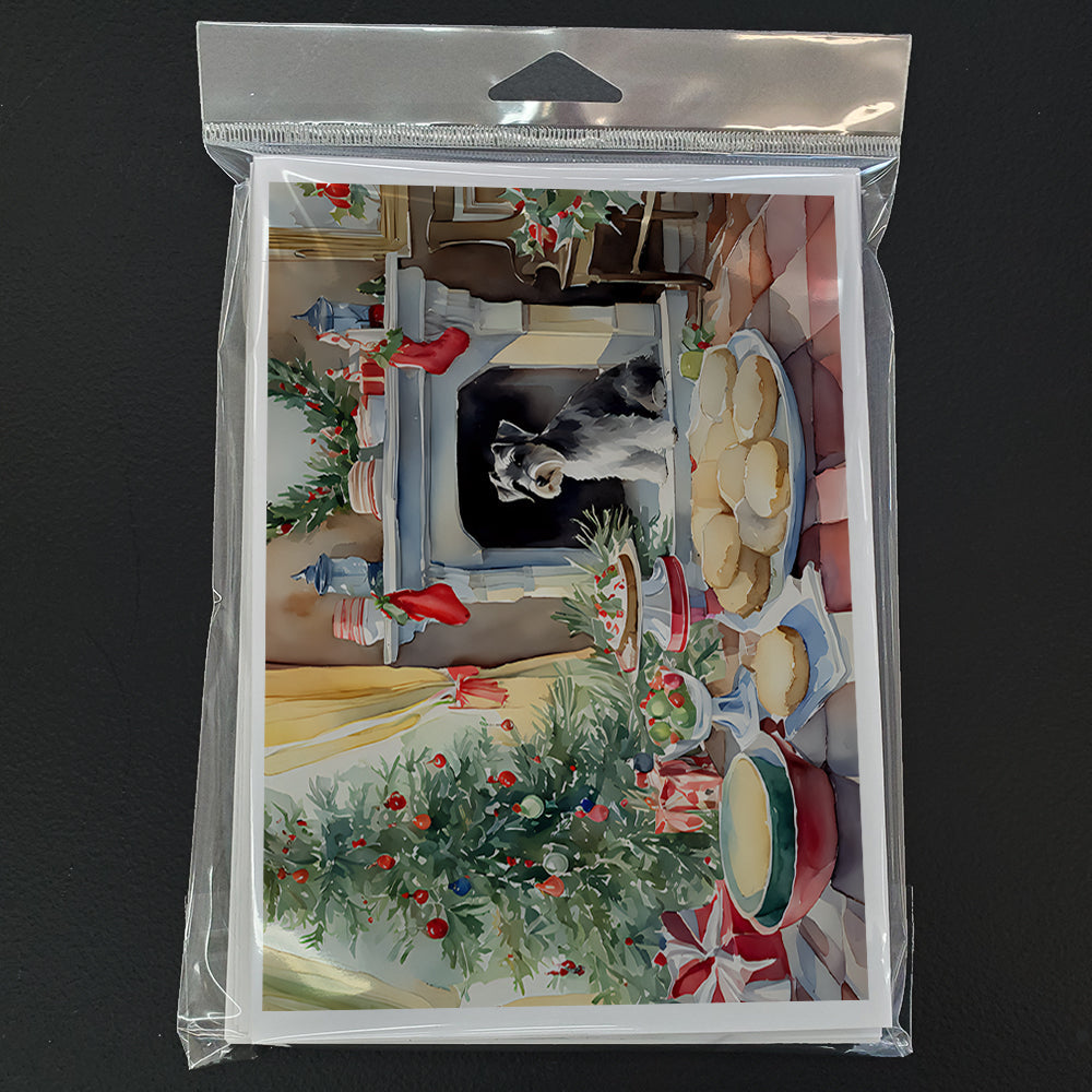 Schnauzer Christmas Cookies Greeting Cards Pack of 8 Blank Cards with Envelopes Whimsical A7 Size 5x7