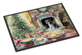 Schnauzer Christmas Cookies Doormat Indoor Outdoor 18H X 27W Front Door Mat Rugs for Entryway, Non Slip Washable