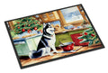 Siberian Husky Christmas Cookies Doormat Indoor Outdoor 24H X 36W Front Door Mat Rugs for Entryway, Non Slip Washable Low Pile,