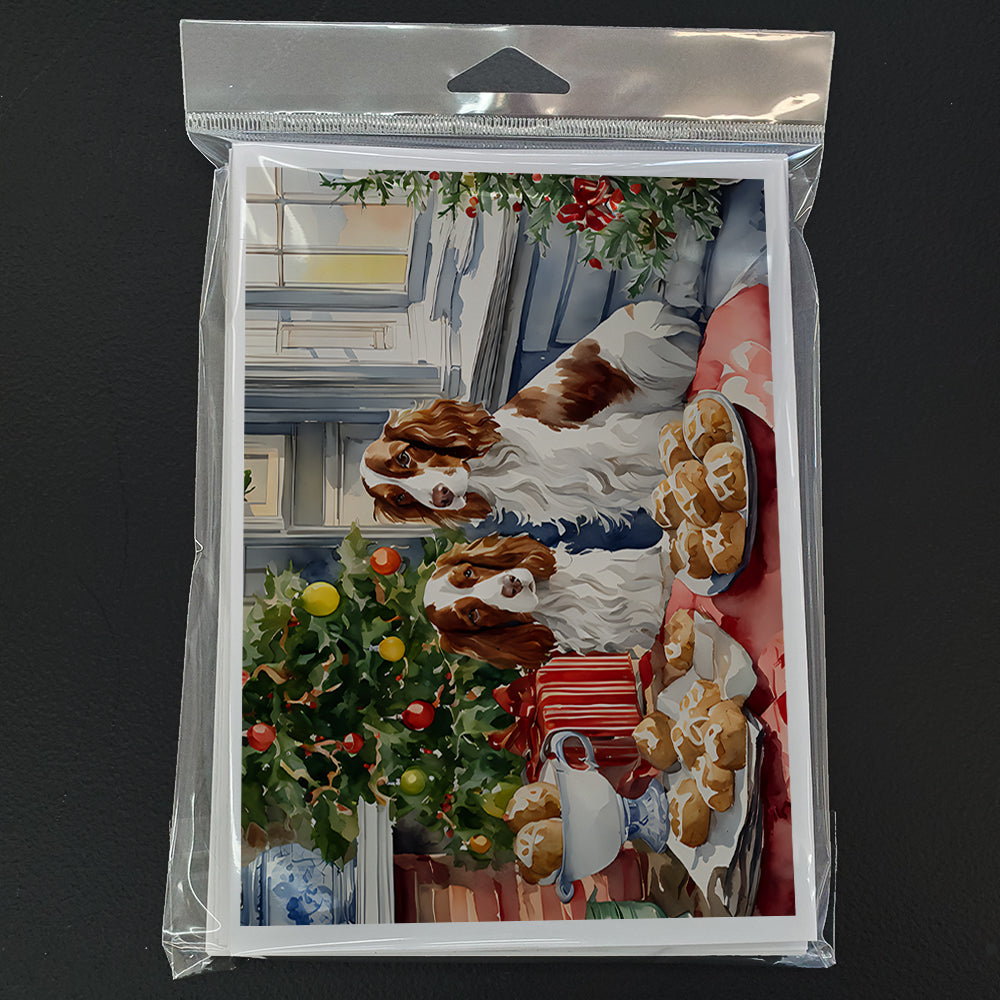 Welsh Springer Spaniel Christmas Cookies Greeting Cards Pack of 8 Blank Cards with Envelopes Whimsical A7 Size 5x7