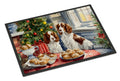 Welsh Springer Spaniel Christmas Cookies Doormat Indoor Outdoor 24H X 36W Front Door Mat Rugs for Entryway, Non Slip Washable Low Pile,