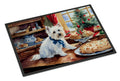 Westie Christmas Cookies Doormat Indoor Outdoor 18H X 27W Front Door Mat Rugs for Entryway, Non Slip Washable