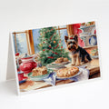 Yorkshire Terrier Yorkie Christmas Cookies Greeting Cards Pack of 8 Blank Cards with Envelopes Whimsical A7 Size 5x7