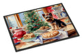 Yorkshire Terrier Yorkie Christmas Cookies Doormat Indoor Outdoor 18H X 27W Front Door Mat Rugs for Entryway, Non Slip Washable