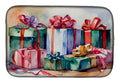 Wrapped Christmas Gifts with Ribbon Dish Drying Mat Absorbent Dish Drying Mat Pad for Kitchen Counter Dish Drainer Mat for Countertop, 14 x 21", Multicolor