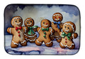 Gingerbread Cookie Family Christmas Dish Drying Mat Absorbent Dish Drying Mat Pad for Kitchen Counter Dish Drainer Mat for Countertop, 14 x 21", Multicolor