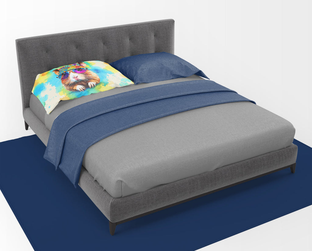 Hippie Animal Guinea Pig Standard Pillowcase Lightweight Super Soft Easy Care Decorative Artwork Pillowcase, Standard