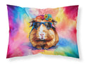 Hippie Animal Guinea Pig Standard Pillowcase Lightweight Super Soft Easy Care Decorative Artwork Pillowcase, Standard