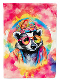 Hippie Animal Badger House Flag 28x40 Porch Sleeve Pole Decorative Outside Yard Banner Artwork Wall Hanging, Polyester