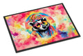 Hippie Animal Badger Doormat Indoor Outdoor 18H X 27W Front Door Mat Rugs for Entryway, Non Slip Washable