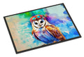 Hippie Animal Barn Owl Doormat Indoor Outdoor 24H X 36W Front Door Mat Rugs for Entryway, Non Slip Washable Low Pile,