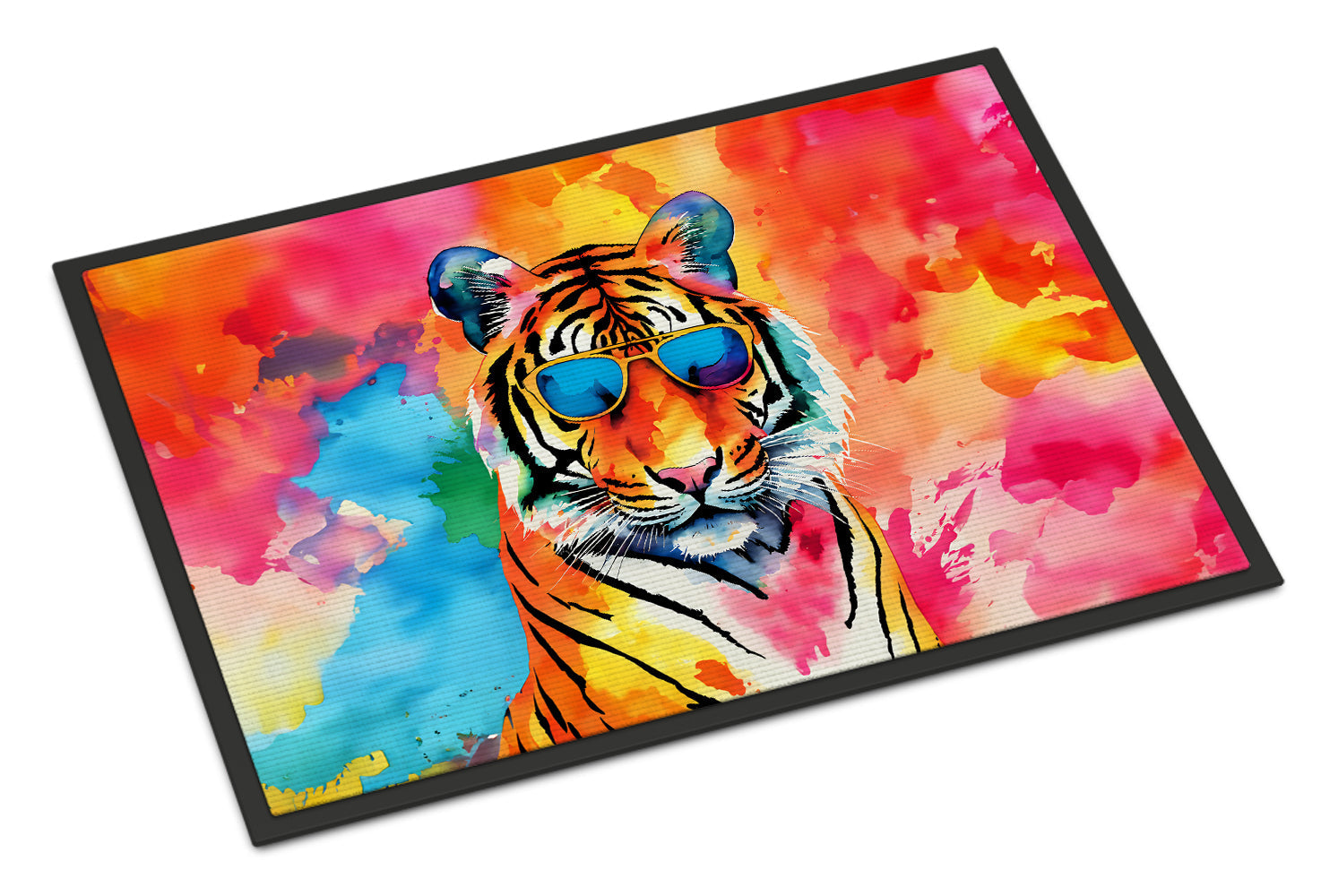 Hippie Animal Bengal Tiger Doormat Indoor Outdoor 18H X 27W Front Door Mat Rugs for Entryway, Non Slip Washable
